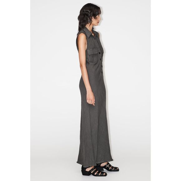 ZARA LINEN SHIRT DRESS - Picture 7 of 9
